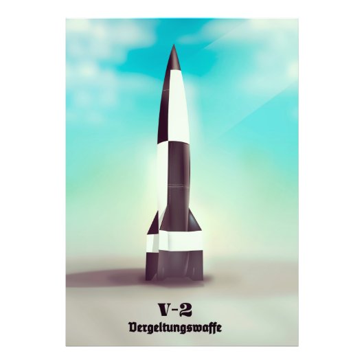 Vergeltungswaffe V2 Rakete Fotodruck (Vorne)