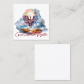 Vergessen, aber nie vergessen quadratische visitenkarte (Vorne/Hinten)