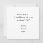 Vergessen - Gedenktag Einladung (Rückseite)