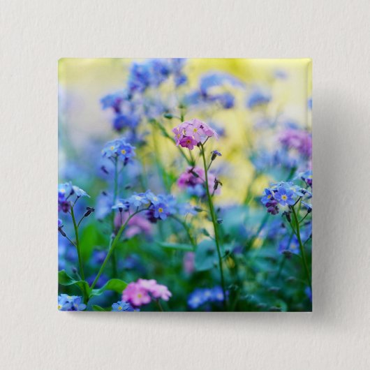 Vergessen-Ich-Nicht-Blume Button (Vorderseite)