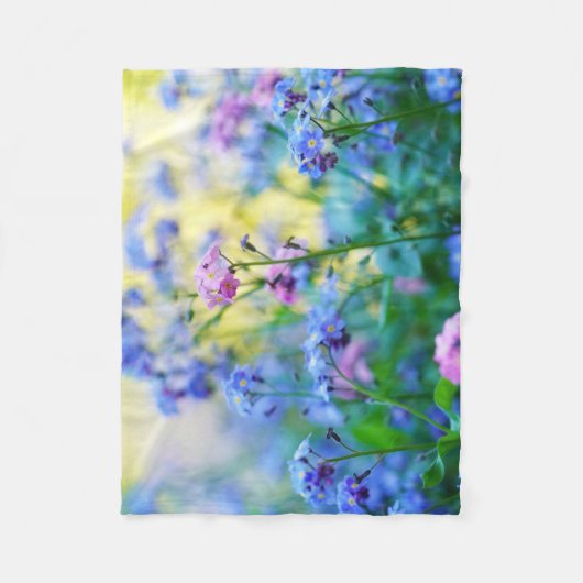 Vergessen-Ich-Nicht-Blume Fleecedecke (Vorderseite)