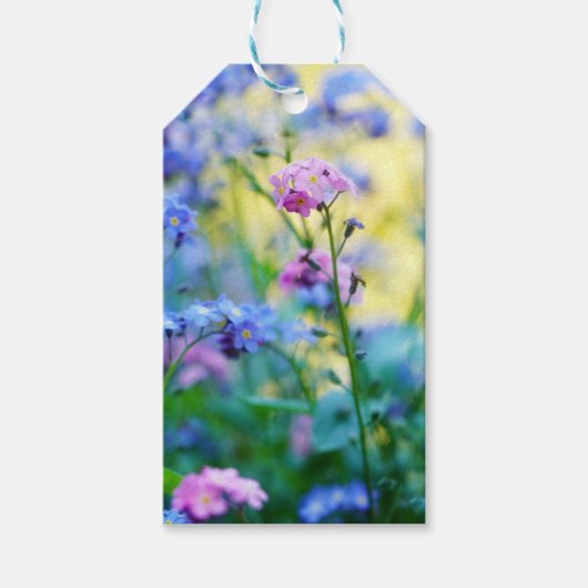 Vergessen-Ich-Nicht-Blume Geschenkanhänger (Vorderseite)