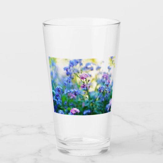 Vergessen-Ich-Nicht-Blume Glas (Vorderseite)