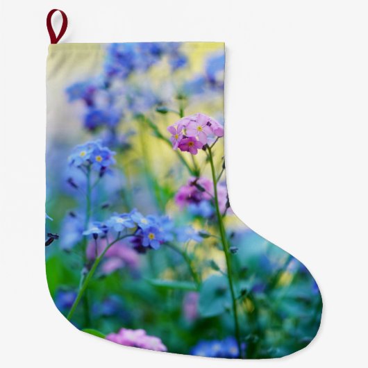 Vergessen-Ich-Nicht-Blume Großer Weihnachtsstrumpf (Vorderseite)
