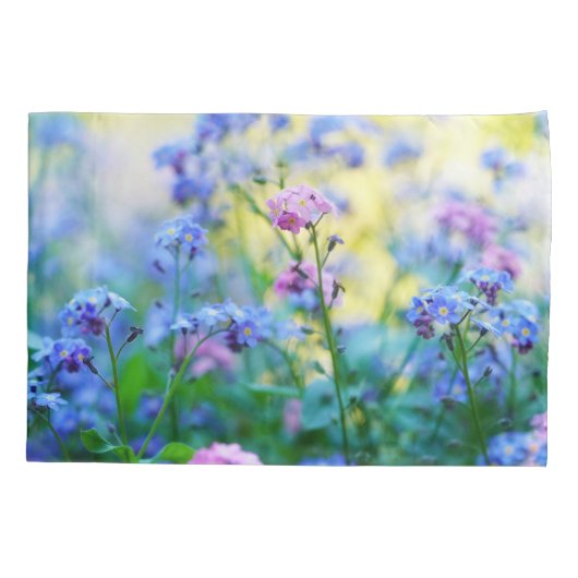 Vergessen-Ich-Nicht-Blume Kissenbezug (Rückseite)