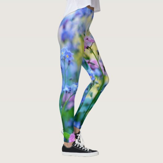 Vergessen-Ich-Nicht-Blume Leggings (Rechts)