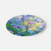 Vergessen-Ich-Nicht-Blume Pappteller (Schrägansicht)