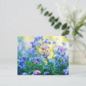 Vergessen-Ich-Nicht-Blume Postkarte (Stehend Vorderseite)
