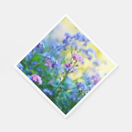 Vergessen-Ich-Nicht-Blume Serviette (Ecke)