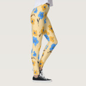 Vergessen-Ich-nicht-Blumenmuster Leggings (Rechts)