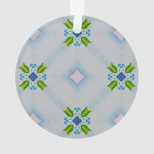 Vergessen-ich-nicht-florale Acrylschmuck Ornament (Rückseite)