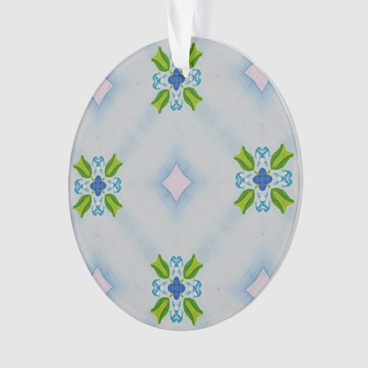 Vergessen-ich-nicht-florale Acrylschmuck Ornament (Vorderseite)