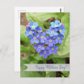 Vergessen-ich-nicht-Herz - Postkarte (Vorne/Hinten)