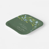 Vergessen-ich-nicht-Hochzeit Willkommen Pappteller (Gewinkelt)