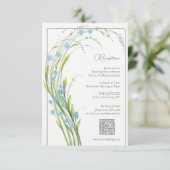 Vergessen-ich-nicht-Hochzeitsempfang Begleitkarte (Stehend Vorderseite)