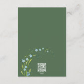 Vergessen-ich-nicht-Hochzeitsempfang Begleitkarte (Rückseite)