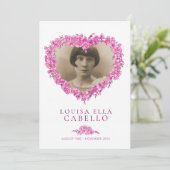 Vergessen-ich-nots Beerdigung feierliches Leben ro Einladung (Stehend Vorderseite)