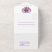 Vergessen-ich-nots Beerdigung lila Leben All In One Einladung (Außenbereich)