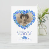 Vergessen-ich-nots Beerdigungsfeier des Lebens bla Einladung (Stehend Vorderseite)