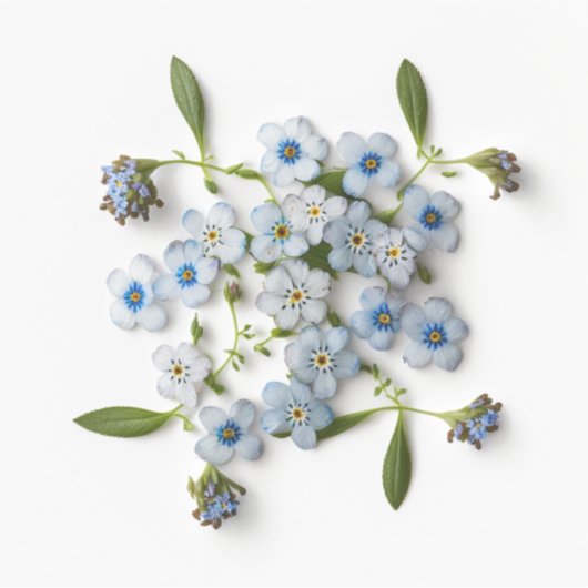 Vergessen-Me-nicht-Pressed-Blume Aufkleber (Vorderseite)