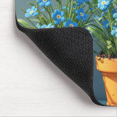 Vergessen-Me-Not-Blume-Pots Mousepad (Ecke)