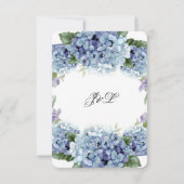 Vergessen-Me-Not-Blume Wasserfarbe Elegante Hochze Dankeskarte (Rückseite)