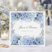 Vergessen-Me-Not-Blume Wasserfarbe Elegante Hochze Serviette