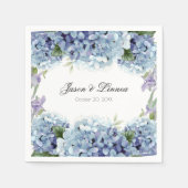 Vergessen-Me-Not-Blume Wasserfarbe Elegante Hochze Serviette (Vorderseite)