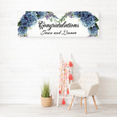 Vergessen-Me-Not-Blume Wasserfarbenelegante Banner (Insitu)