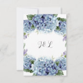 Vergessen-Me-Not-Blume Wasserfarbenelegante Dankeskarte (Rückseite)