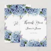 Vergessen-Me-Not-Blume Wasserfarbenelegante Dankeskarte (Vorne/Hinten)