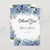 Vergessen-Me-Not-Blume Wasserfarbenelegante Dankeskarte (Vorne/Hinten)