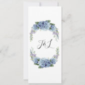 Vergessen-Me-Not-Blume Wasserfarbenelegante Einladung (Rückseite)