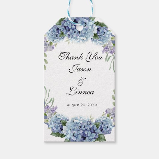 Vergessen-Me-Not-Blume Wasserfarbenelegante Geschenkanhänger (Vorderseite)