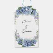 Vergessen-Me-Not-Blume Wasserfarbenelegante Geschenkanhänger (Rückseite)