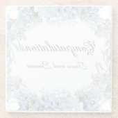 Vergessen-Me-Not-Blume Wasserfarbenelegante Glasuntersetzer (Rückseite)