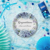 Vergessen-Me-Not-Blume Wasserfarbenelegante Pappteller (Party)