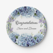 Vergessen-Me-Not-Blume Wasserfarbenelegante Pappteller (Vorderseite)