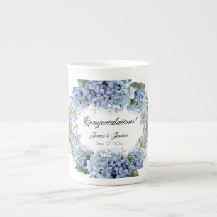 Vergessen-Me-Not-Blume Wasserfarbenelegante Porzellantasse