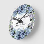 Vergessen-Me-Not-Blume Wasserfarbenelegante Runde Wanduhr (Winkel)