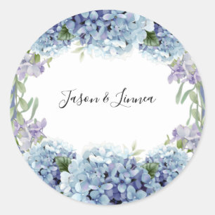 Vergessen-Me-Not-Blume Wasserfarbenelegante Runder Aufkleber