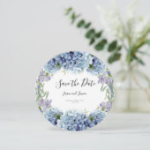 Vergessen-Me-Not-Blume Wasserfarbenelegante Save The Date (Stehend Vorderseite)