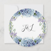 Vergessen-Me-Not-Blume Wasserfarbenelegante Save The Date (Rückseite)