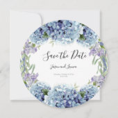 Vergessen-Me-Not-Blume Wasserfarbenelegante Save The Date (Vorderseite)