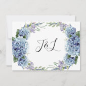 Vergessen-Me-Not-Blume Wasserfarbenelegante Save The Date (Rückseite)