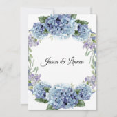 Vergessen-Me-Not-Blume Wasserfarbenelegante Save The Date (Rückseite)