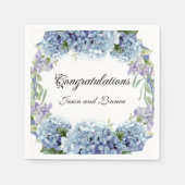 Vergessen-Me-Not-Blume Wasserfarbenelegante Serviette (Vorderseite)