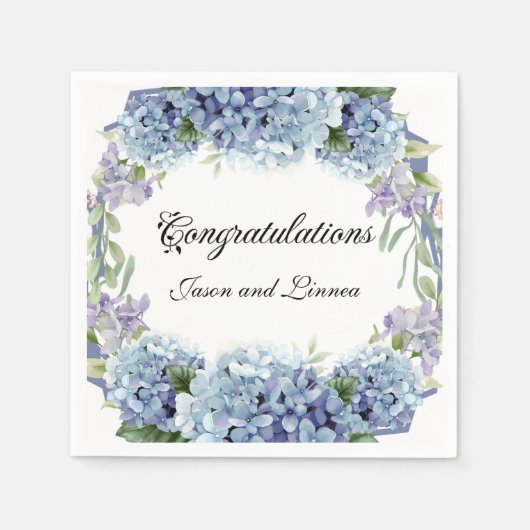 Vergessen-Me-Not-Blume Wasserfarbenelegante Serviette (Vorderseite)