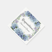 Vergessen-Me-Not-Blume Wasserfarbenelegante Serviette (Ecke)