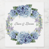 Vergessen-Me-Not-Blume Wasserfarbenelegante Weinetikett (Einzelnes Label)